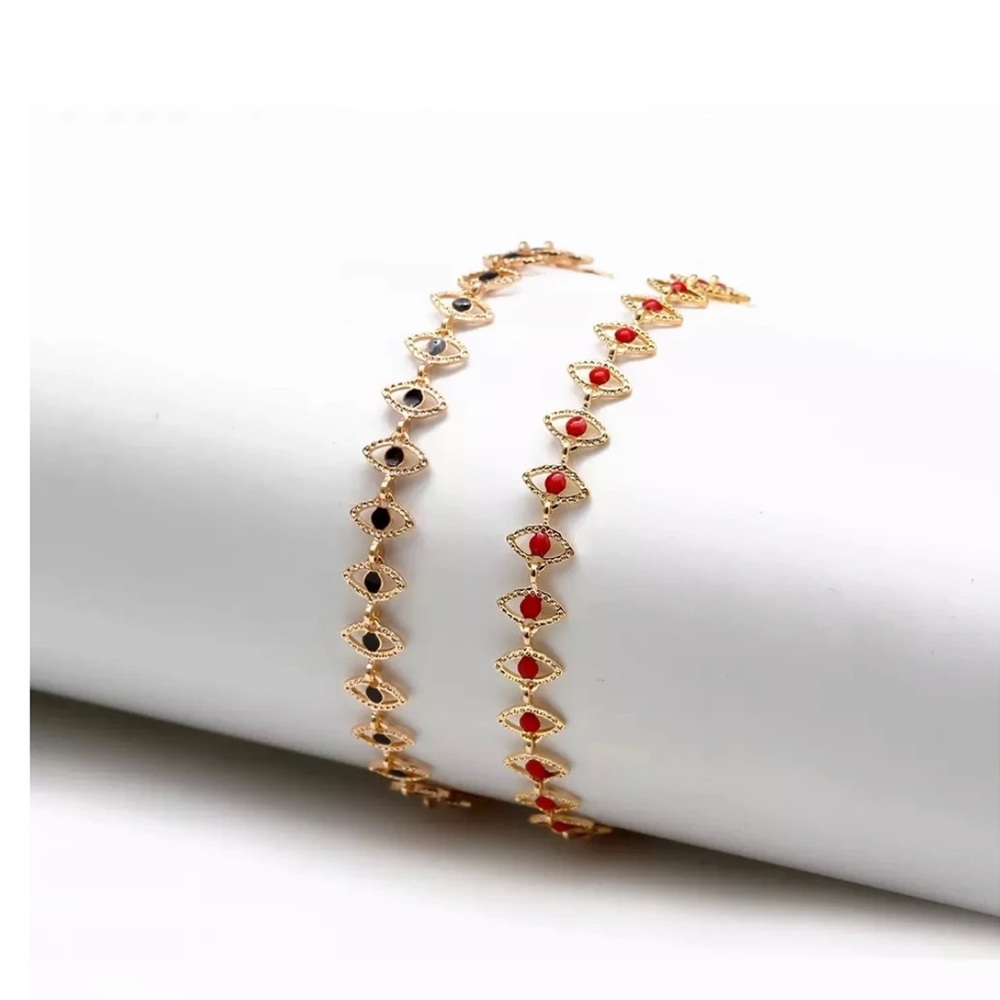 ✨BRAND NEW ✨ Red / Black Evil Eye Anklet